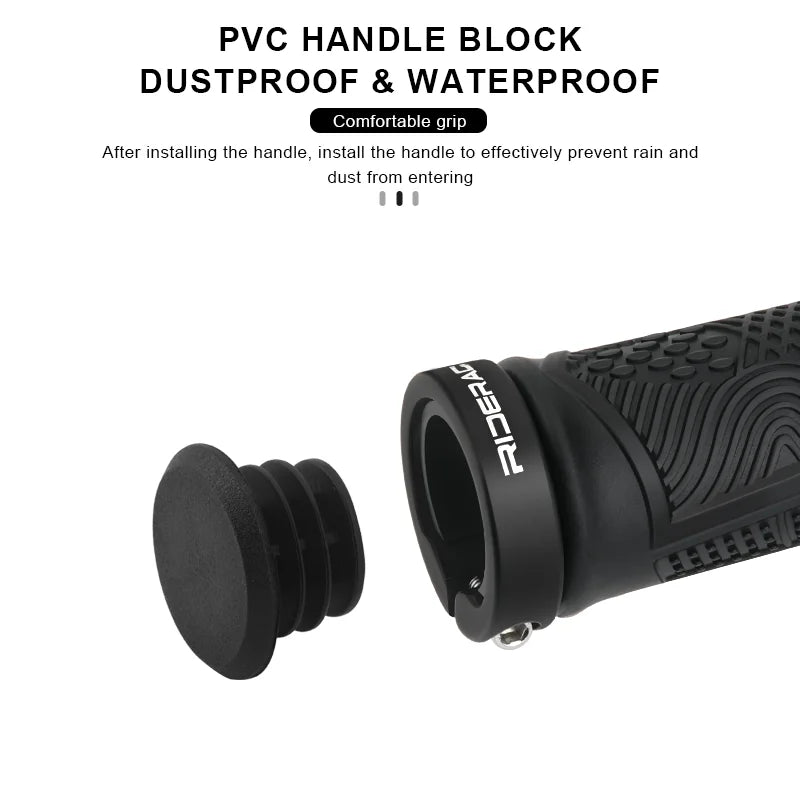 Bicycle Handlebar Grips Anti-Skid Shock-Absorbing Mountain Bike Handlebar Cover Ergonomic Comfortable Rubber Cycling Accessories