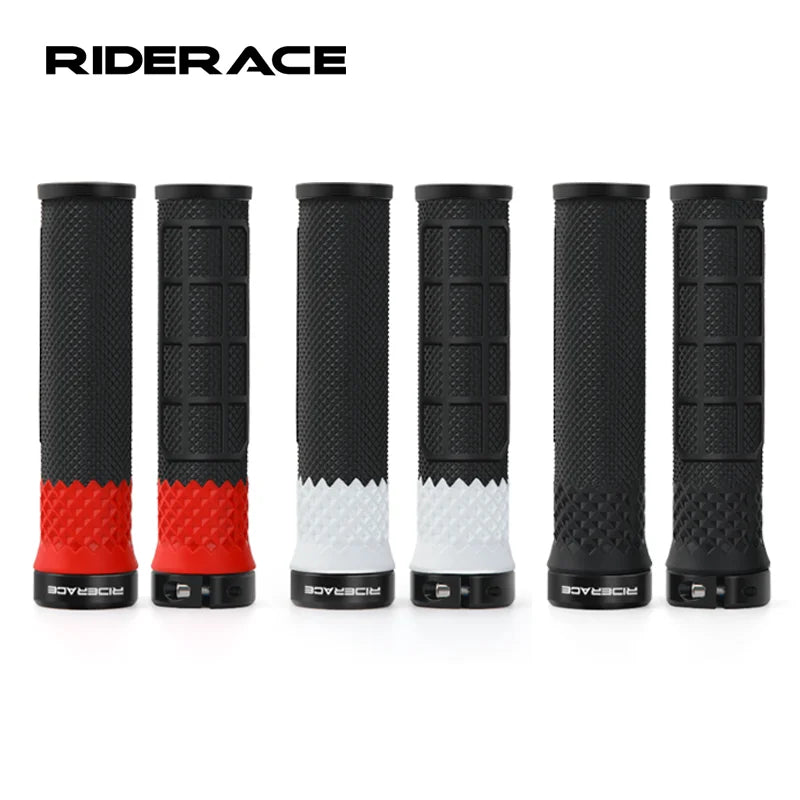 1Pair MTB Bicycle Handlebar Grips Rubber Anti-Skid Shock-Proof Comfortable Bike Handlebar Cover For 22.2mm Cycling Accessories