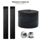 Bicycle Handlebar Tape MTB Road Bike PU Leather Perforated Belt Breathable Cycling Handle Bar Wrap Straps Fixed Gear Belt