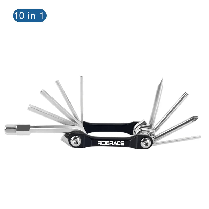 6/8/10-In-1 Bicycle Multi Tool Foldable Hex Spoke Wrench Bike Wrench Screwdriver Repair Multitool Portable Cycling Repair Tool