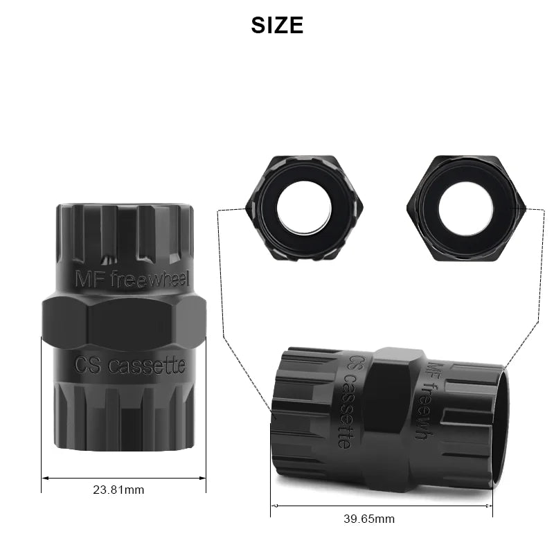 Bike Cassette Flywheel Wrench With Flywheel Remover Socket Tool Wear-Resistant High Strength Steel Portable Bicycle Repair Tool