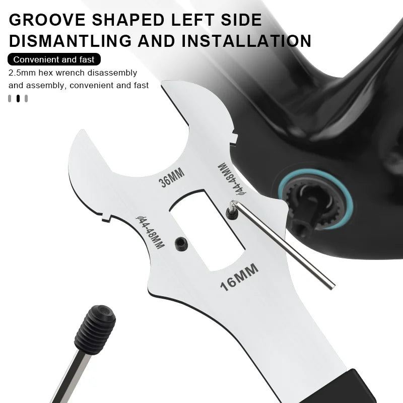 Professional Bicycle BB Wrench 4 in 1 Multifunctional Bike Bottom Bracket  Install Removal Wrench Spanner Cycling Repair Tool