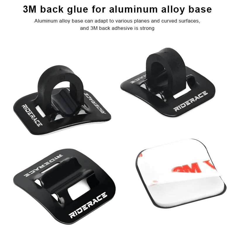 6Pcs/Set Bicycle Shift Brake Housing Line Tubing Buckle Tube Clip Aluminum Alloy Stick-on Bike Oil Tube Fixed Clamp Adapter