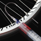 Bicycle Tubeless Tyre Sealant Injector Injection Tool Schrader Presta Valve Core Removal Tool 60ml Syringe Rubber Hose Kit