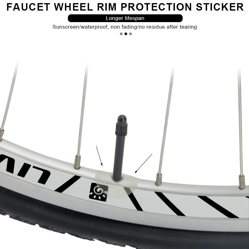 10Pcs Bicycle Valve Protective Sticker Presta Mountain Road Bike Valve Tube Tire Gasket Rim Gas Air Nozzle Glue Sealing Pad