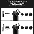 Mini Portable Bicycle Pump With Gauge Bike Hand Air Pump Outdoor Riding Cycling Hand Tire Air Inflator For Presta Schrader Valve