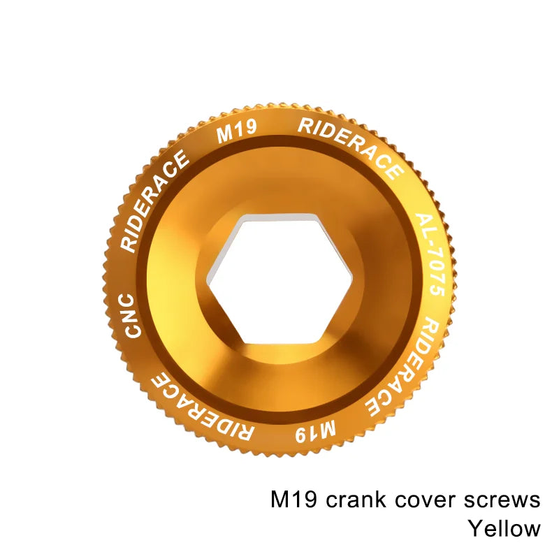 Bicycle Crank Arm Fixing Bolt Crankset Nut Aluminum Alloy MTB Bike Crank Cover Screw Cap M18 M20 Bolt For Shimano Crank Bolt Cap