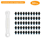 30/50Pcs Bicycle Pedal Anti-Skid Bolt With Offset Spanner Set M4 Steel Stud Pin Nail MTB Road Bike Hexagona Pedal Pin Screws Set