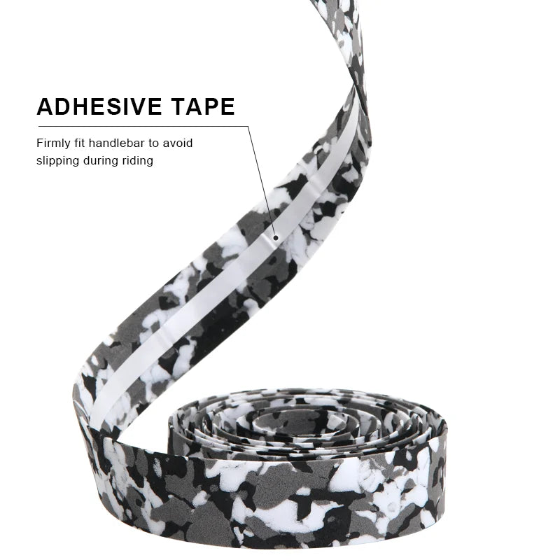 2Pcs Bicycle Handlebar Tape Camouflage Ultralight Non-Slip Sponge Road Bike Handlebar Strap With Bar Plugs Cycling Accessories
