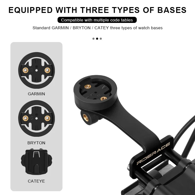 Bicycle Computer Holder Aluminum Alloy Bike Handlebar Stopwatch Speedometer Mount For Garmin Bryton Cateye Gopro Light Stand