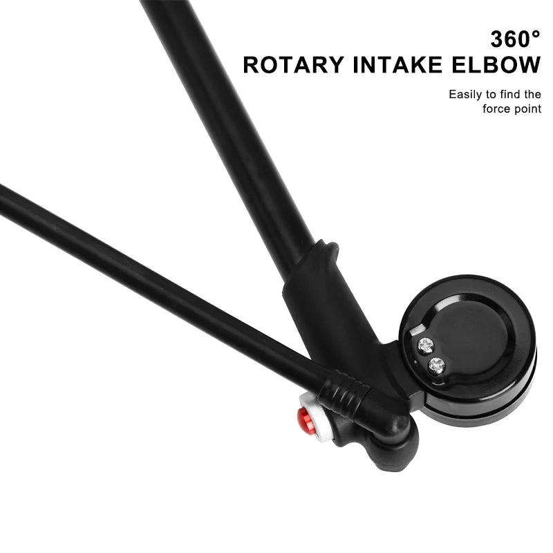 300PSI Bicycle Pump With Gauge Aluminium Alloy Bike Air Pump For Fork Rear Suspension Shock Absorber Fit Schrader Presta Valve