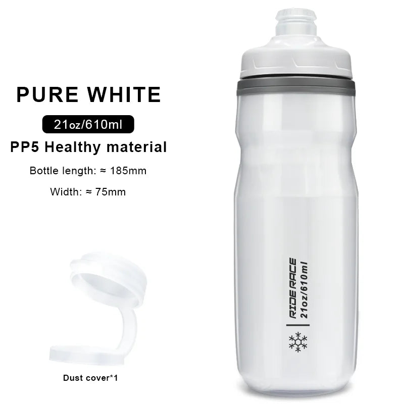 Bicycle Water Bottle 610ML PP5 Plastic For Outdoor Running Climbing Sports Squeeze Mug Bike Water Cup Portable Cycling Equipment
