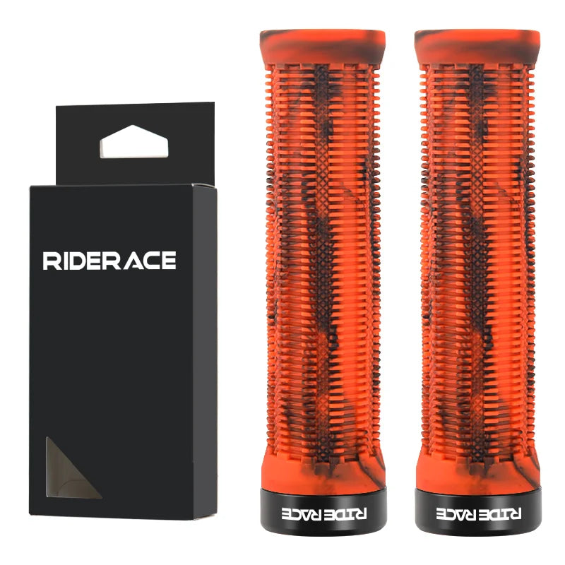 1Pair MTB Grips TPR Rubber Ergonomic Comfortable Mountain Bike Handlebar Grips Anti-Skid Shock-Absorbing Bicycle Handlebar Cover