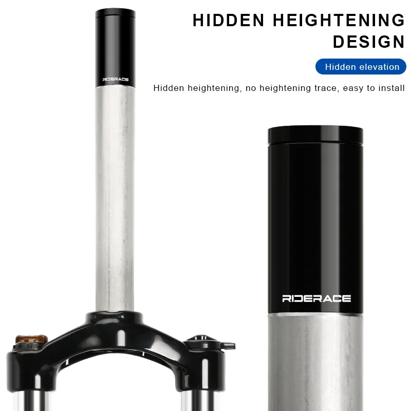 Bicycle Handlebar Stem Height Extender 1-1/8" (28.6mm) Alloy Fork Hidden Riser MTB Road Bike Fork Stem Extension Stem Extender