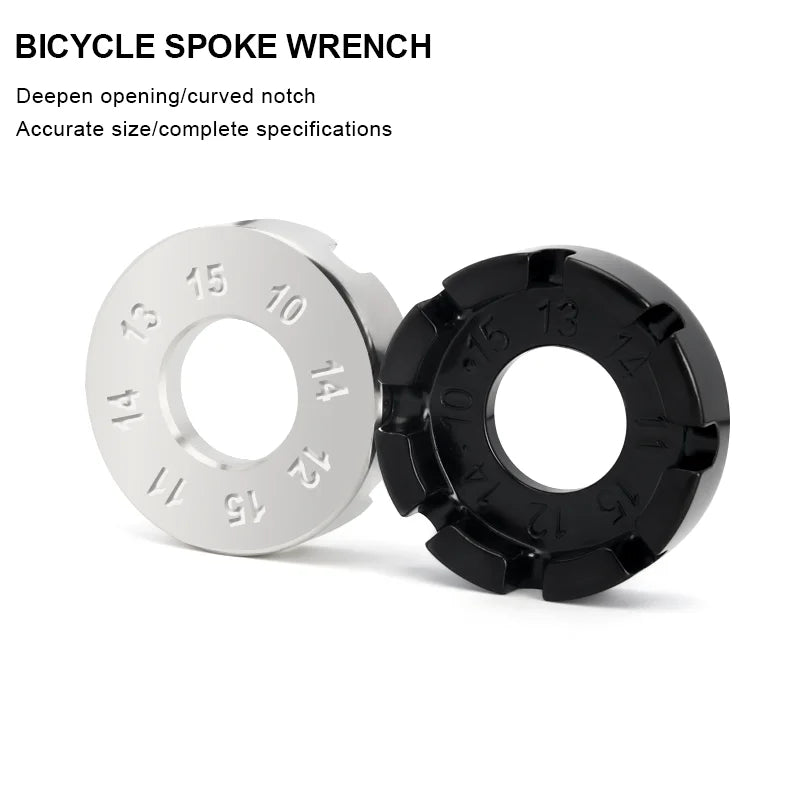 Bicycle Spoke Wrench Tool 8 Way Groove Spoke Nipple Key Road Bike Wheel Rim Adjuster Spanner Portable Cycling Spoke Repair Tool