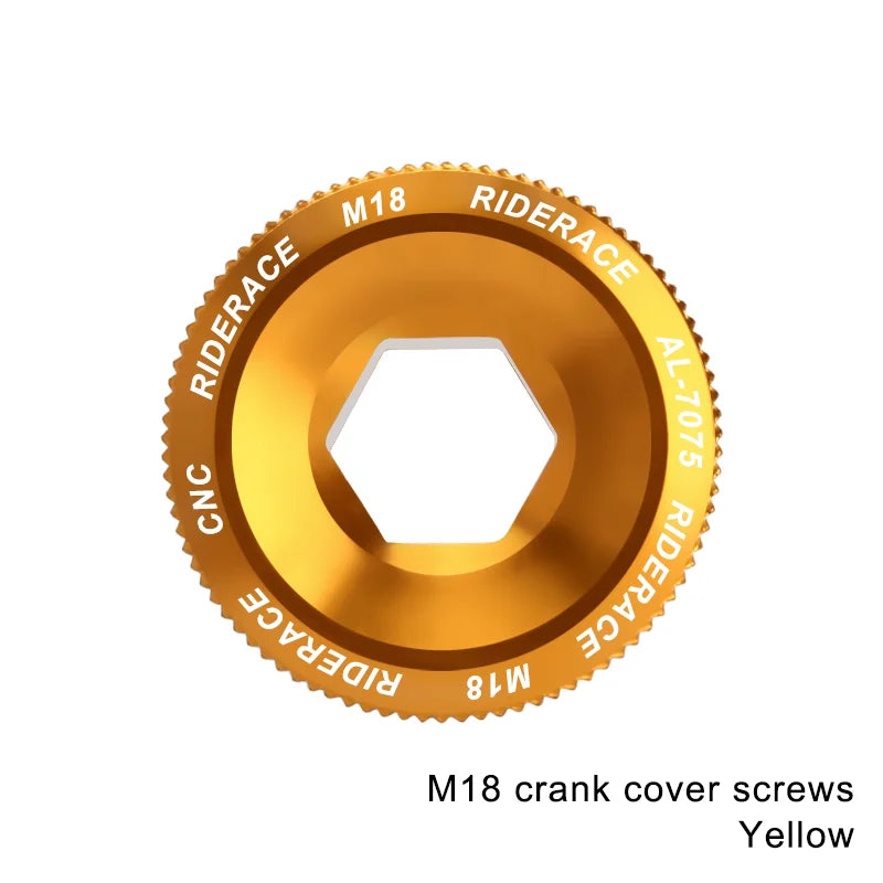 Bicycle Crank Arm Fixing Bolt Crankset Nut Aluminum Alloy MTB Bike Crank Cover Screw Cap M18 M20 Bolt For Shimano Crank Bolt Cap