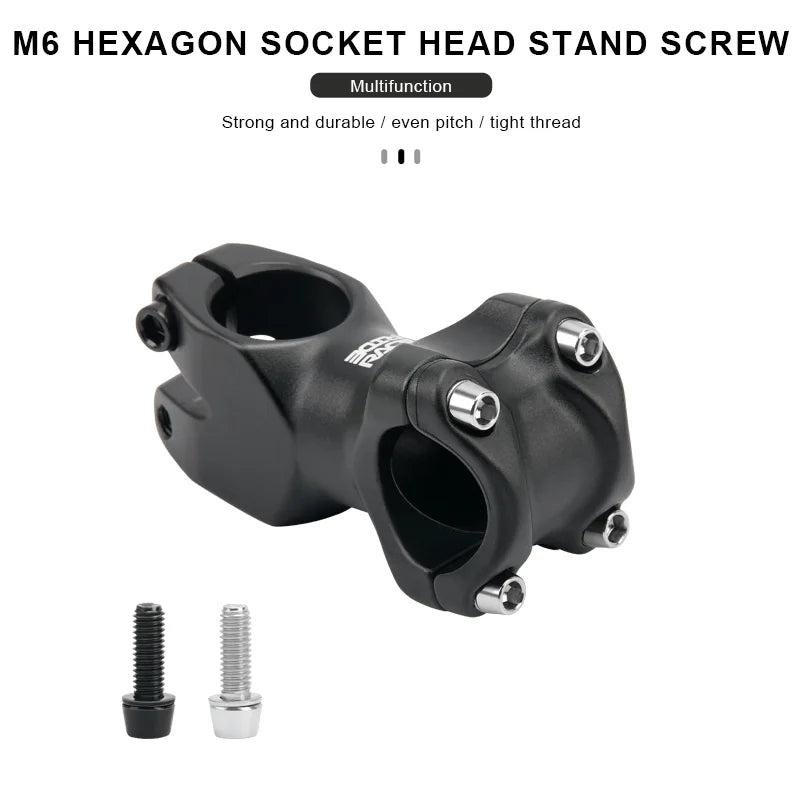 6Pcs Bicycle Stem Bolts M6X18mm Steel Hexagon Screw Disc Brake Caliper Bolts Bike Handlebar Screw With Washer Cycling Parts