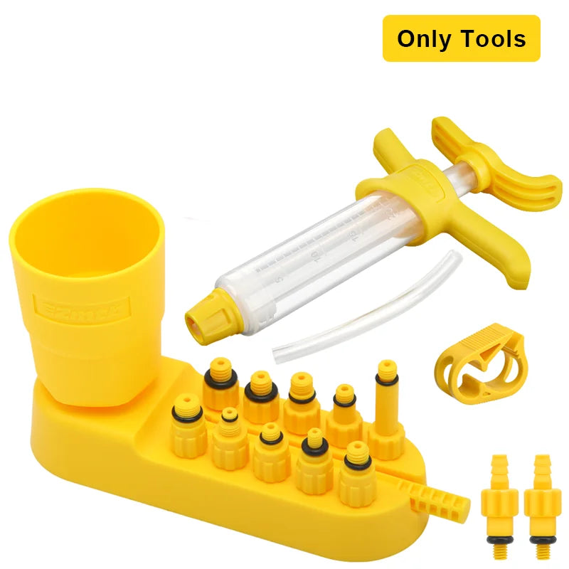 Bicycle Brake Oil Bleed Kit Tools 60ML Brake Mineral Oil Bike Hydraulic Disc Brake Oil Bleed Kit Brake Repair Tools For Shimano