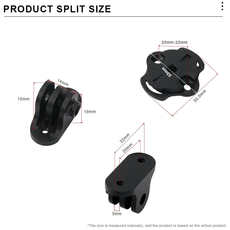 Bicycle Computer Holder Base Bike Gopro Camera Mount Holder Bracket Adapter Cycling Headlight Bracket Convex Male Buckle Parts