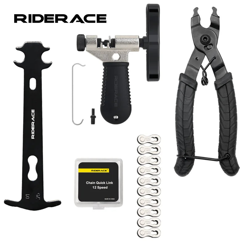 Bike Repair Tool Kit Bicycle Chain Breaker Splitter Cutter Chain Wear Checker For 6/7/8/9/10/11/12 Speed Joint Magic Buckle