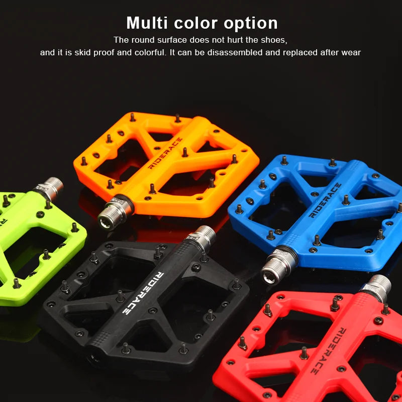 Ultralight Sealed Bearings Bike Pedals Nylon Anti-Slip Footboard Wide Flat Platform MTB Road Bicycle Pedals Cycling Accessories