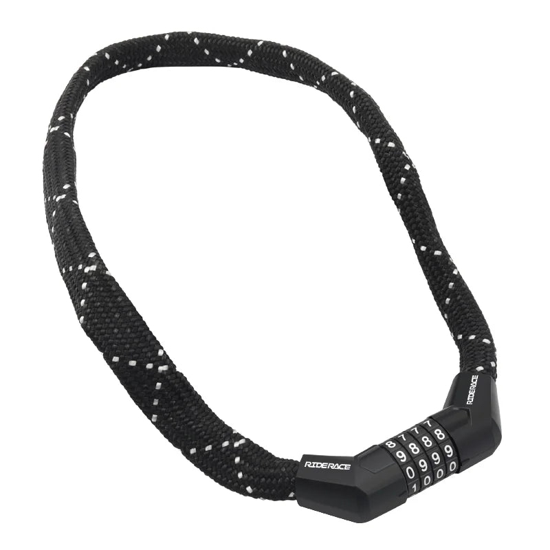 Portable Bike Chain Lock Anti-Theft High Security Mountain Road Bike Lock 4 Digit Security Password Lock Outdoor Cycling Padlock