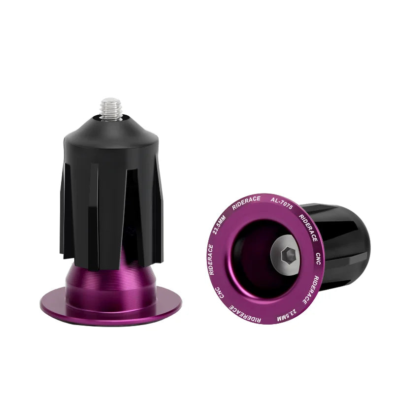 1 Pair Bike Handlebar End Plugs Aluminum Alloy Mountain Road Bicycle Handlebar End Cap Multi-color Cycling Handlebar Accessories