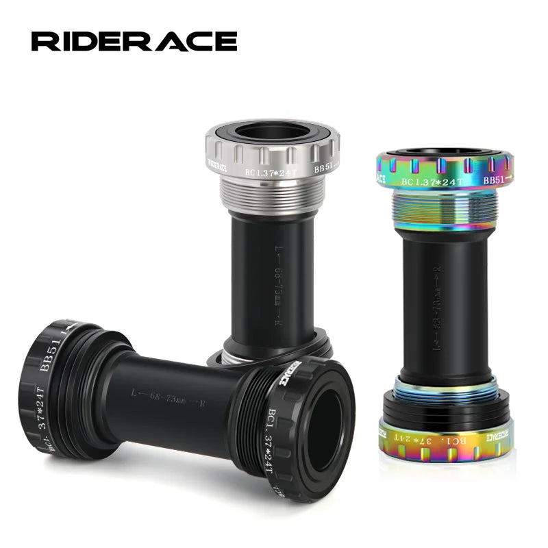 BB68-73mm Bicycle Bottom Bracket Adapter Crank 1.37/24mm For Road Bike Hollowtech Central Axis Aluminum Alloy MTB Accessories