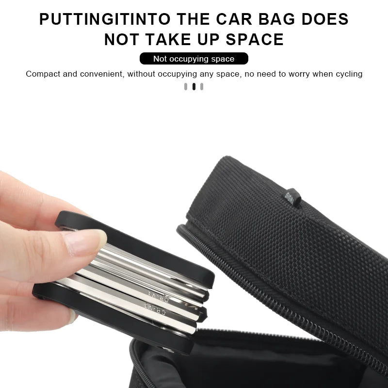 8 In 1 Bicycle Hex Spoke Wrench CR-V Steel Multifunction Portable MTB Road Bike Wrench Screwdriver Foldable Cycling Repair Tools