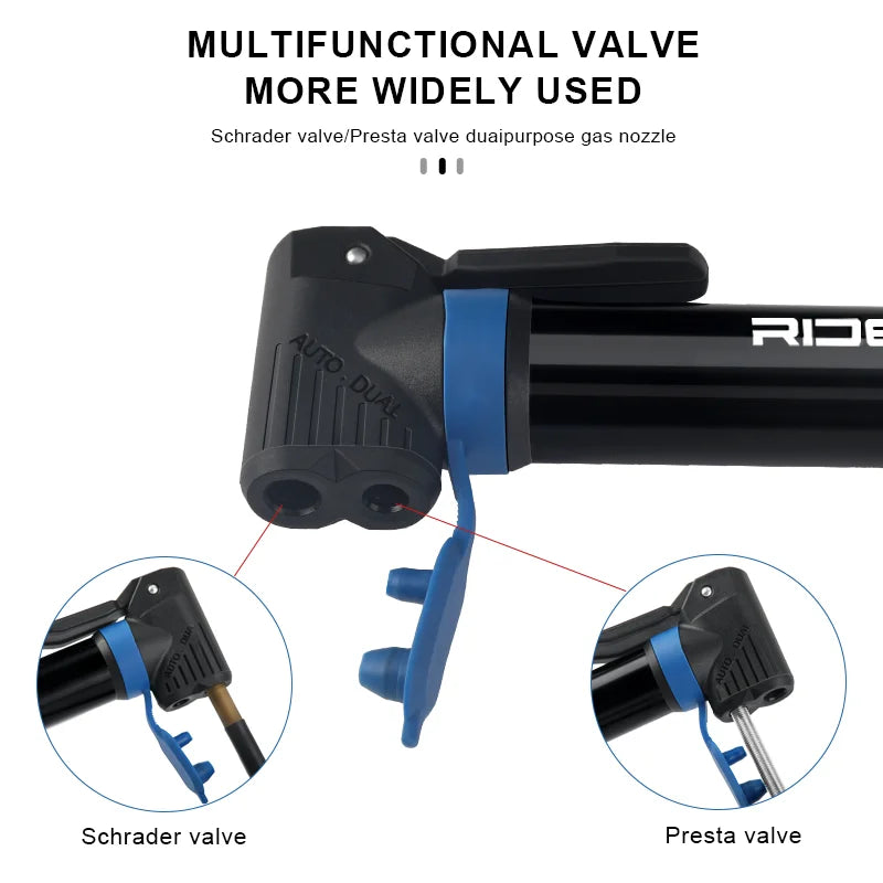 Portable Bicycle Pump AV FV Valve MTB Road Cycling Tire Hand Air Pump Aluminum Alloy Bike Air Shock Pump Schrader Presta Valve