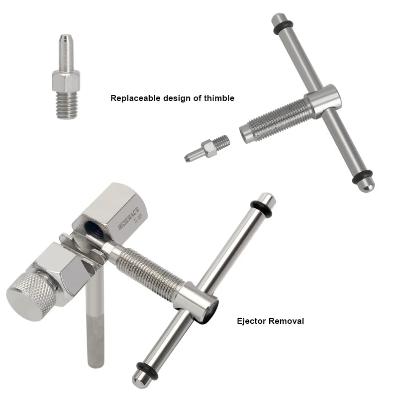 Bike Chain Remover Changeable Thimble Bicycle Chain Cutter Tool Quick Release Splitter Repair Removal Tools Cycling Accessories