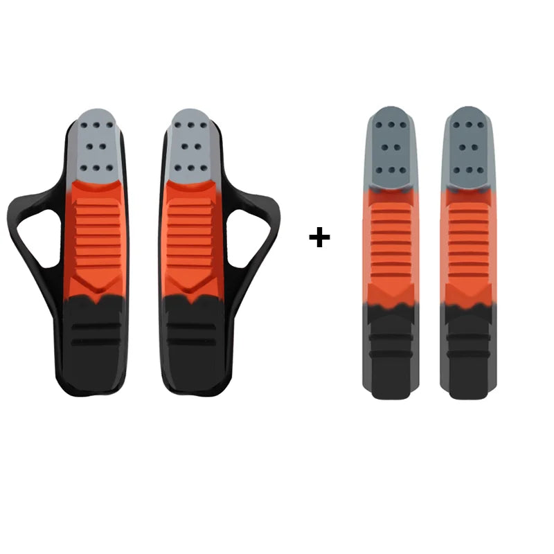 Bike Brake Pads Set Replaceable Inserts C-Brake CNC Aluminum Alloy Rubber Sheet Bicycle Brake Blocks With Mud Trough Silent