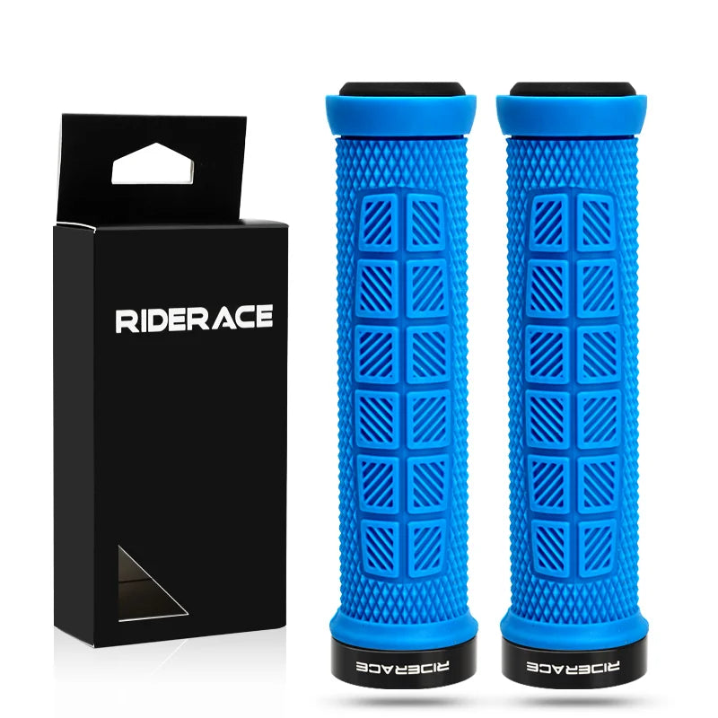 Bicycle Grips Ergonomic Soft Rubber Mountain Bike Handlebar Grips Anti-Skid Shockproof Comfortable Lockable Cycling Accessories