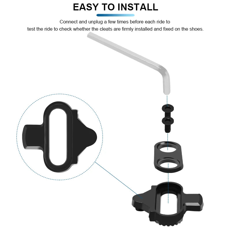 Bicycle Lock Pedal Plate Adapter Converter Mountain Bike Pedal SPD Shoes Copper Adapter Clamp Plate No Clip Eggbeater Lock