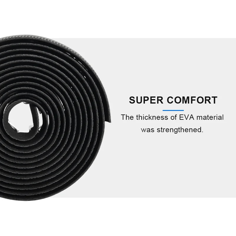 Bike Handlebar Tape PU+EVA Leather Anti-slip Shockproof Bar Wraps Fixing Straps Road Cycling Handlebar Tapes Bicycle Accessories