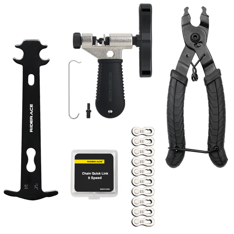 Bike Repair Tool Kit Bicycle Chain Breaker Splitter Cutter Chain Wear Checker For 6/7/8/9/10/11/12 Speed Joint Magic Buckle