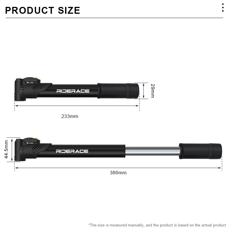 Portable Bicycle Pump Aluminum Alloy Multicolour Bike Hand Air Pump Outdoor Cycling Inflator For Schrader Presta AV/FV Valve