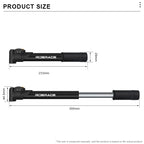 Portable Bicycle Pump Aluminum Alloy Multicolour Bike Hand Air Pump Outdoor Cycling Inflator For Schrader Presta AV/FV Valve