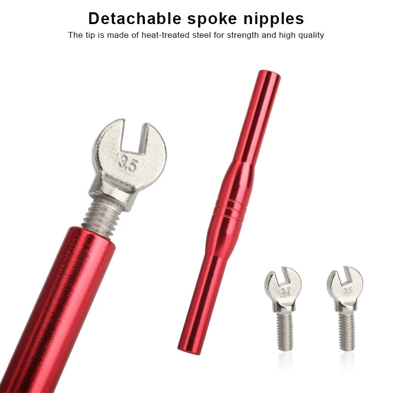 Portable Bicycle Spoke Wrench Open 3.5/3.7mm Aluminum Alloy MTB Bike Wheel Rim Spanner Adjustment Correction Installation Tool