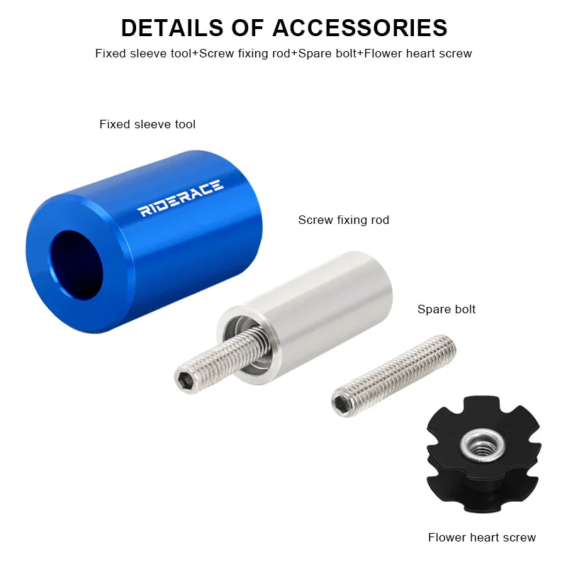 Bicycle Front Fork Star Nut Installation Tool With Spare Star Nuts Mountain Bike Headset Star Nuts Mounting Device Repair Tools