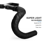 Bike Handlebar Tape PU+EVA Leather Anti-slip Shockproof Bar Wraps Fixing Straps Road Cycling Handlebar Tapes Bicycle Accessories