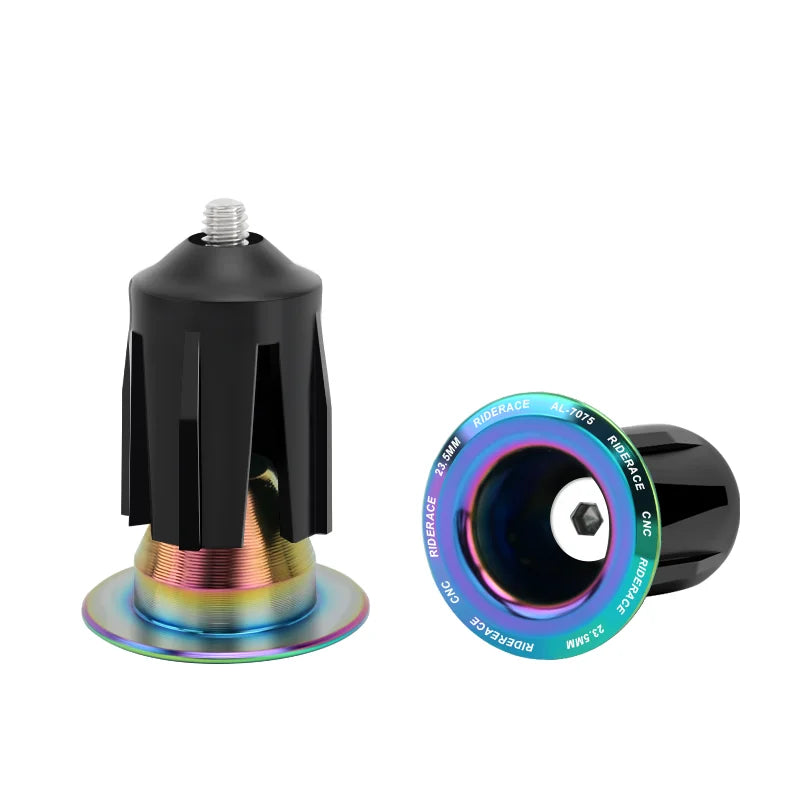 1 Pair Bike Handlebar End Plugs Aluminum Alloy Mountain Road Bicycle Handlebar End Cap Multi-color Cycling Handlebar Accessories