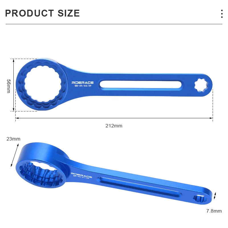6 In 1 Bicycle Bottom Bracket Extractor Tool Aluminum Alloy Bike Hollow Integrated BB Center Axle Wrench For OD 39 41 44 46 49mm