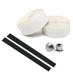 Bicycle Handlebar Tape MTB Road Bike PU Leather Perforated Belt Breathable Cycling Handle Bar Wrap Straps Fixed Gear Belt