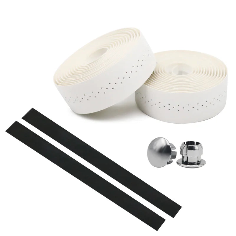 Bicycle Handlebar Tape MTB Road Bike PU Leather Perforated Belt Breathable Cycling Handle Bar Wrap Straps Fixed Gear Belt