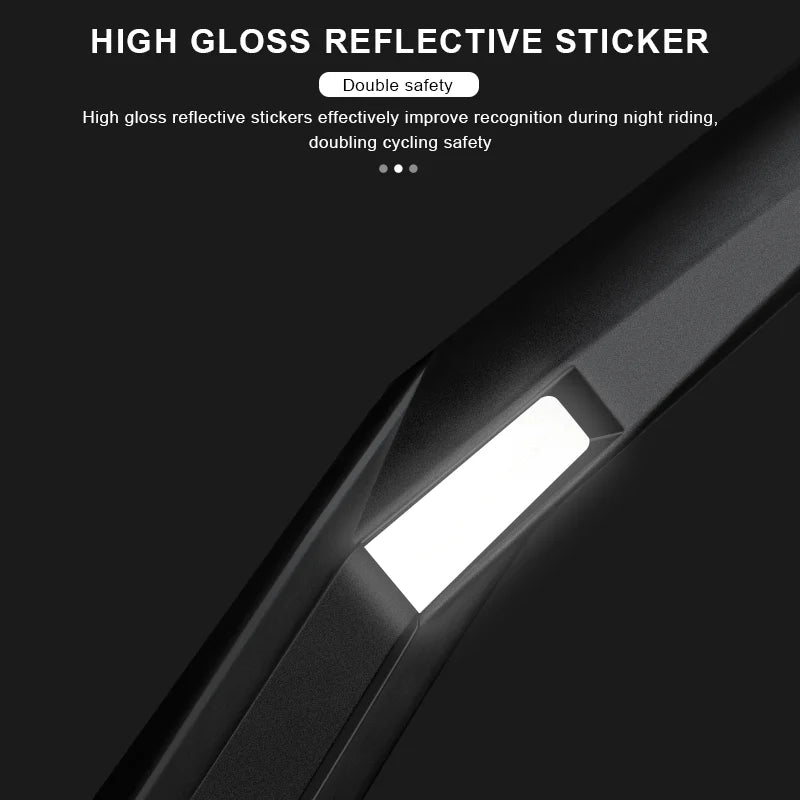 Bicycle Mudguard Quick Release Longer Wider Reflective Road Bike Rear Fender Lightweight PP Soft Plastic Cycling Accessories