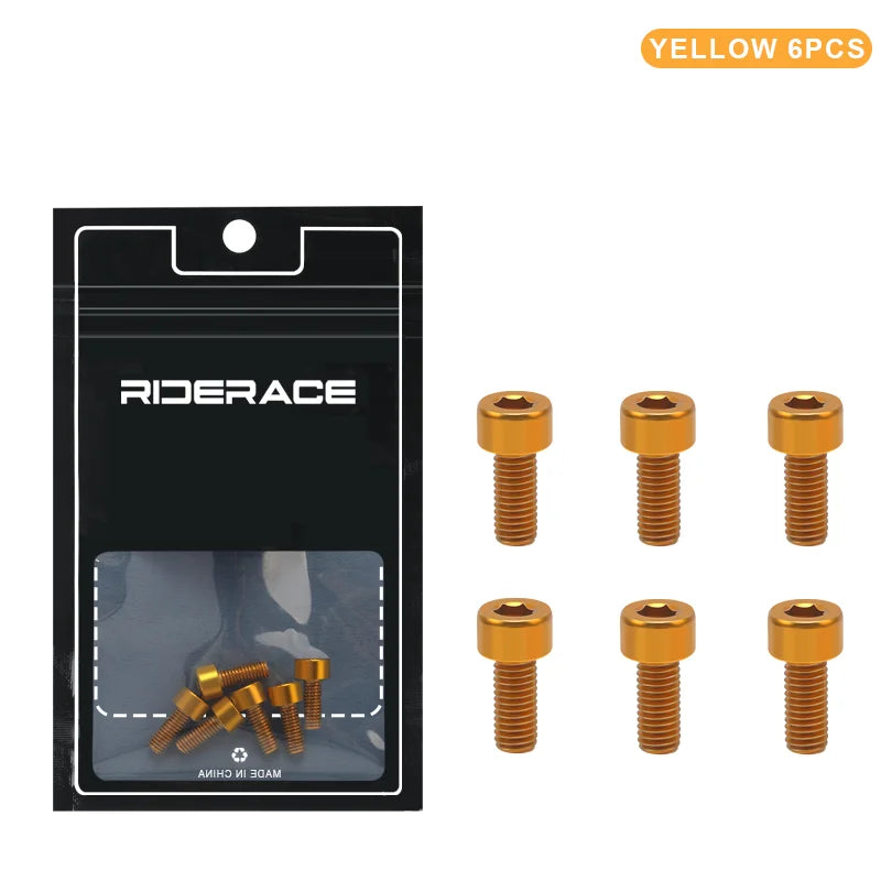 M5X12mm Bike Bottle Cages Bolts Alloy Steel Colorful Hex Head Bicycle Water Bottle Cage Screws Cycling Air Pump Fixed Bolts