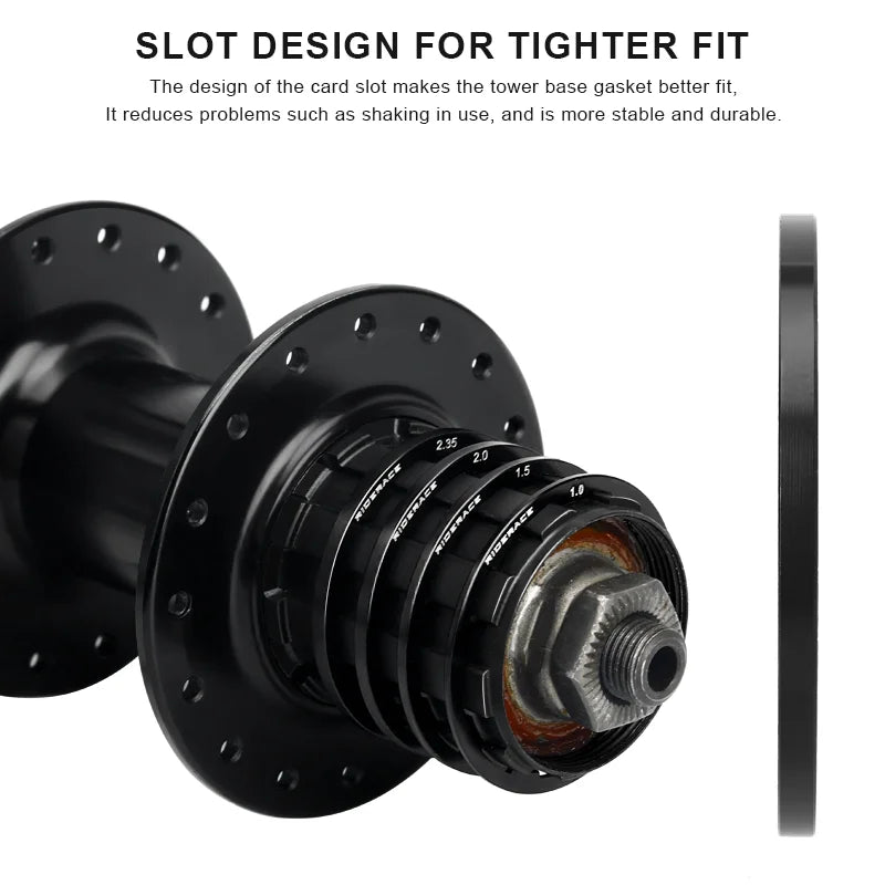 Bicycle Hub Washer MTB Road Bike Bottom Bracket Washer For Grooved Type Hub Flywheel Cassette Gasket 1/1.5/2/1.85/2.18/2.35mm