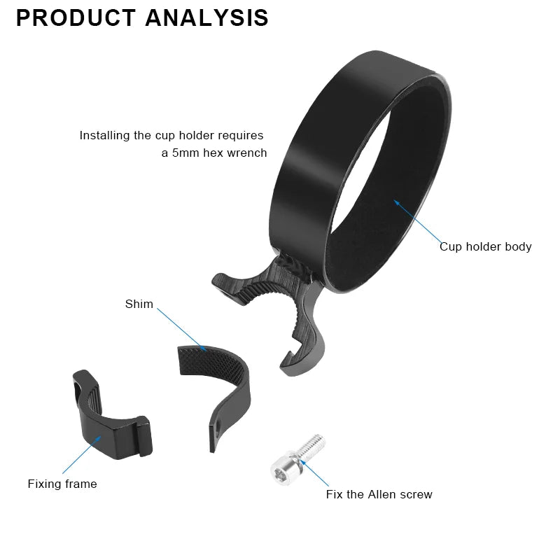 Bicycle Bottle Cup Holder Aluminum Alloy Mountain Road Bike Water Bottle Rack MTB Handlebar Coffee Drink Cup Mount Stand Bracket