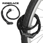 Portable Bike Chain Lock Anti-Theft High Security Mountain Road Bike Lock 4 Digit Security Password Lock Outdoor Cycling Padlock